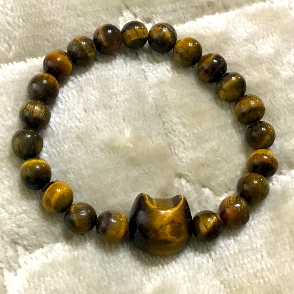Cat Tiger Eye Natural Stone Bracelet